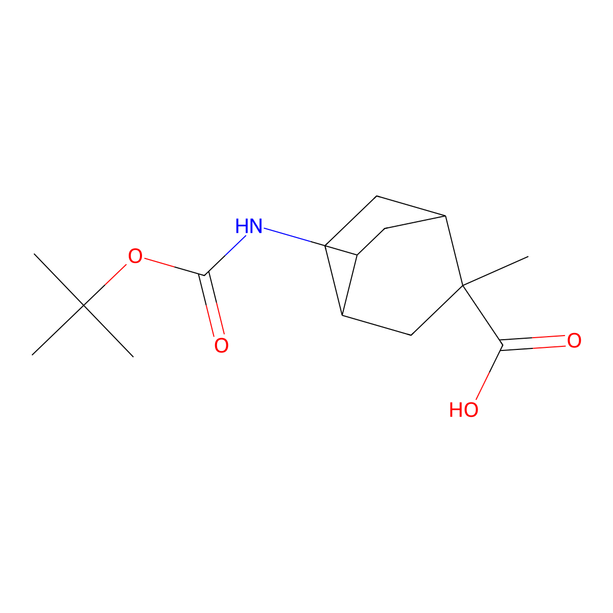 5-{[(Tert-butoxy)carbonyl]amino}-2-methylbicyclo[2.2.2]octane-2-carboxylic acid molecular structure, CAS 2551116-04-0