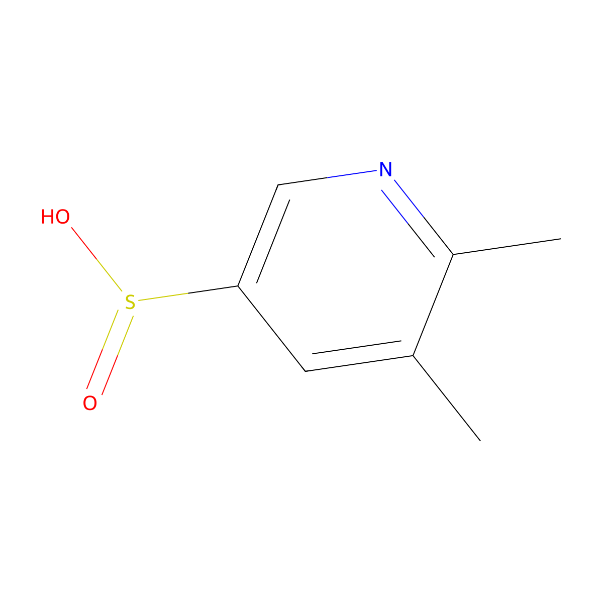 5,6-Dimethylpyridine-3-sulfinic acid molecular structure, CAS 2551116-21-1