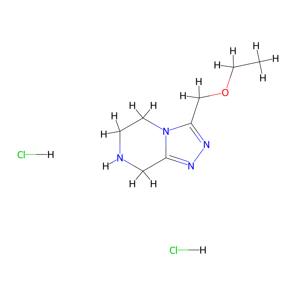 3-(ethoxymethyl)-5H,6H,7H,8H-[1,2,4]triazolo[4,3-a]pyrazinedihydrochloride molecular structure, CAS 2551116-27-7