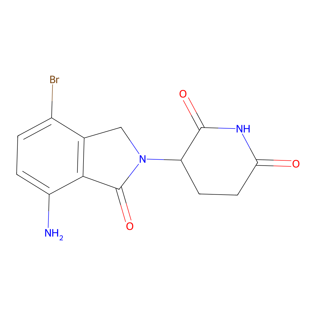 3-(7-amino-4-bromo-1-oxo-2,3-dihydro-1H-isoindol-2-yl)piperidine-2,6-dione molecular structure, CAS 2551116-38-0