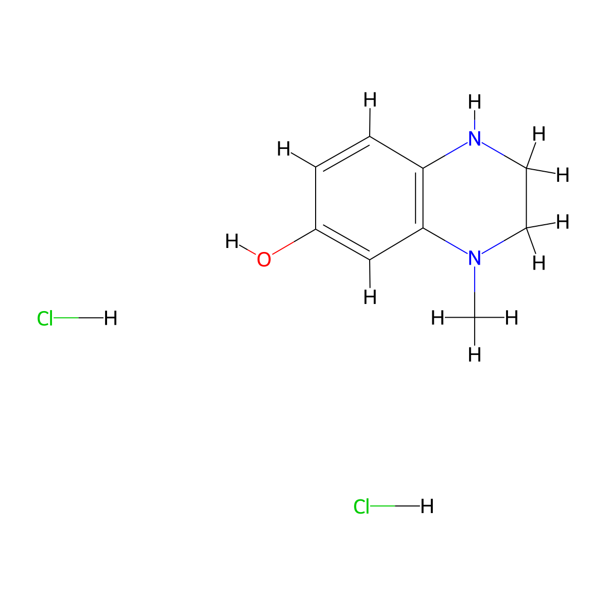 4-Methyl-1,2,3,4-tetrahydroquinoxalin-6-ol dihydrochloride molecular structure, CAS 2551116-42-6
