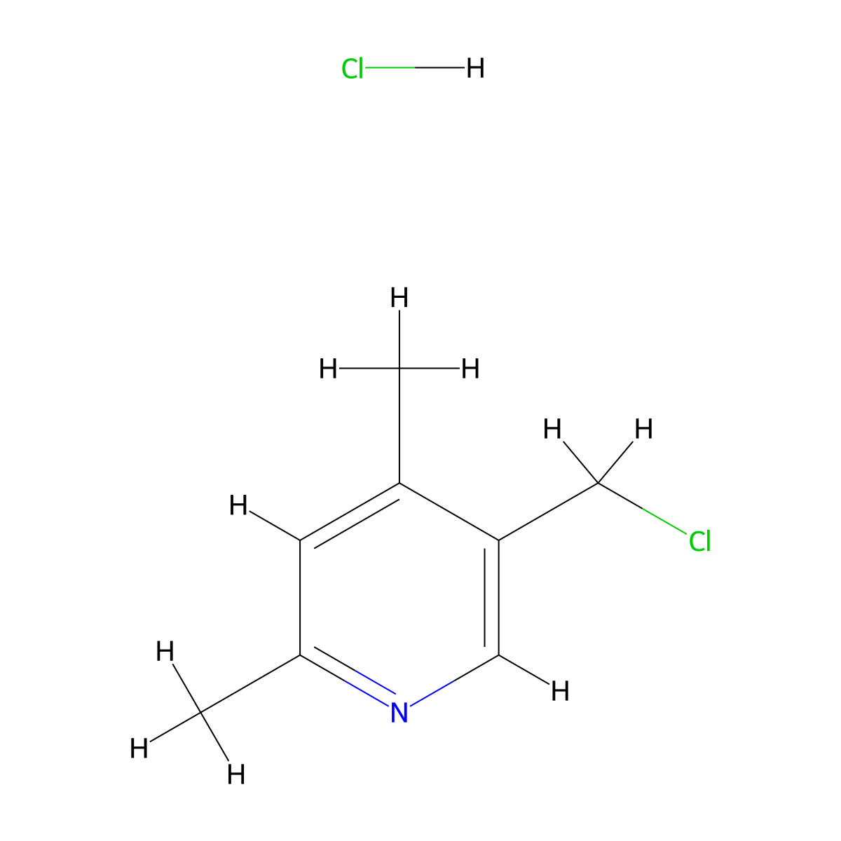 5-(Chloromethyl)-2,4-dimethylpyridinehydrochloride molecular structure, CAS 2551116-48-2