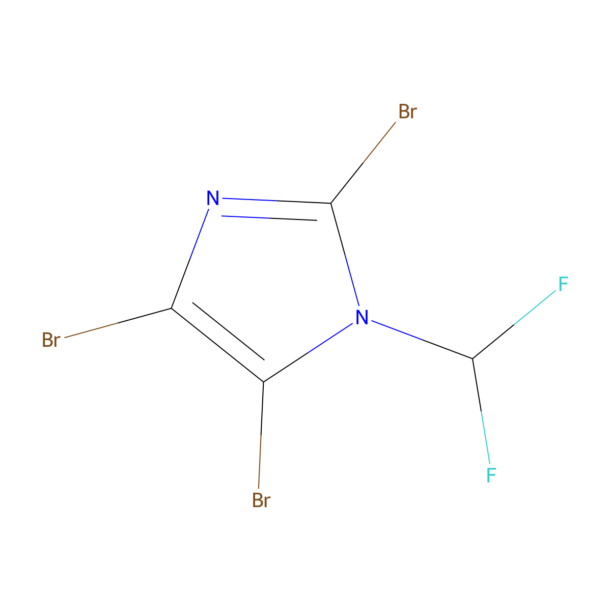 2,4,5-tribromo-1-(difluoromethyl)-1H-imidazole molecular structure, CAS 2551116-49-3