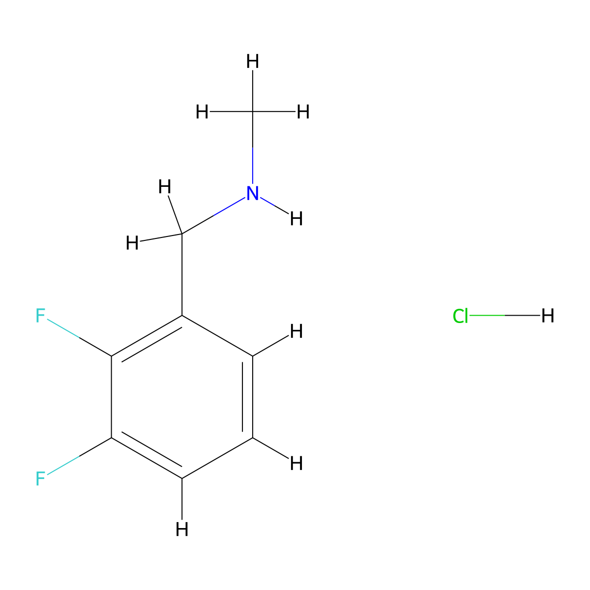 [(2,3-Difluorophenyl)methyl](methyl)amine hydrochloride molecular structure, CAS 2551116-54-0