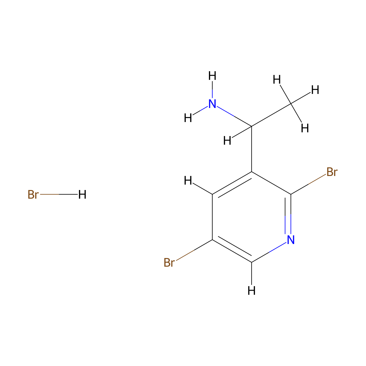 1-(2,5-Dibromopyridin-3-yl)ethanamine;hydrobromide molecular structure, CAS 2551116-56-2