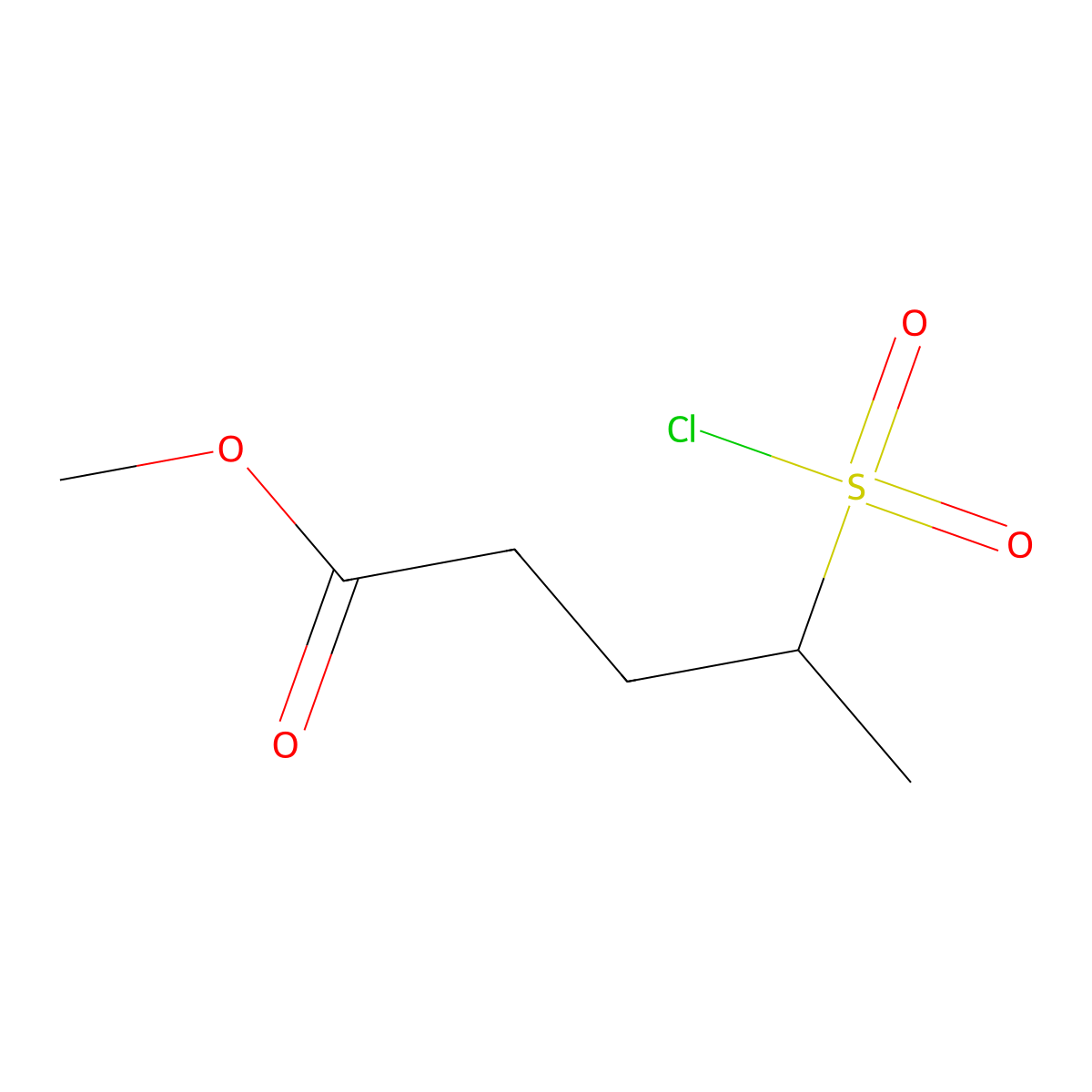 Methyl 4-(chlorosulfonyl)pentanoate molecular structure, CAS 2551116-58-4