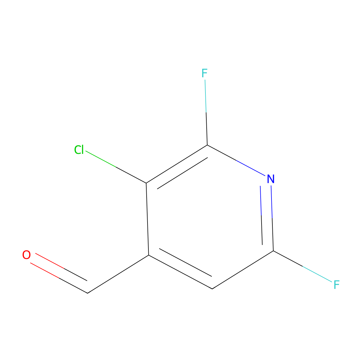 3-Chloro-2,6-difluoroisonicotinaldehyde molecular structure, CAS 2551116-60-8