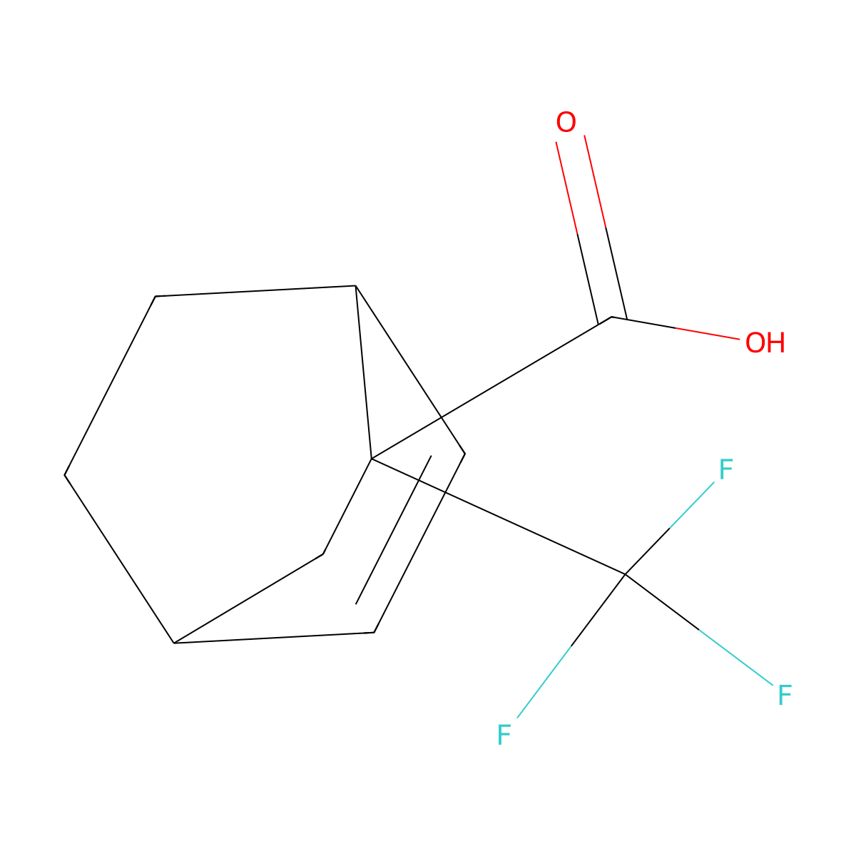 2-(Trifluoromethyl)bicyclo[2.2.2]oct-5-ene-2-carboxylic acid molecular structure, CAS 2551116-61-9