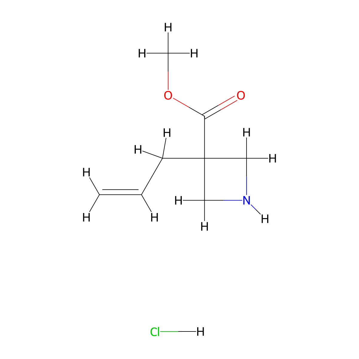 Methyl 3-allylazetidine-3-carboxylate hydrochloride molecular structure, CAS 2551116-65-3