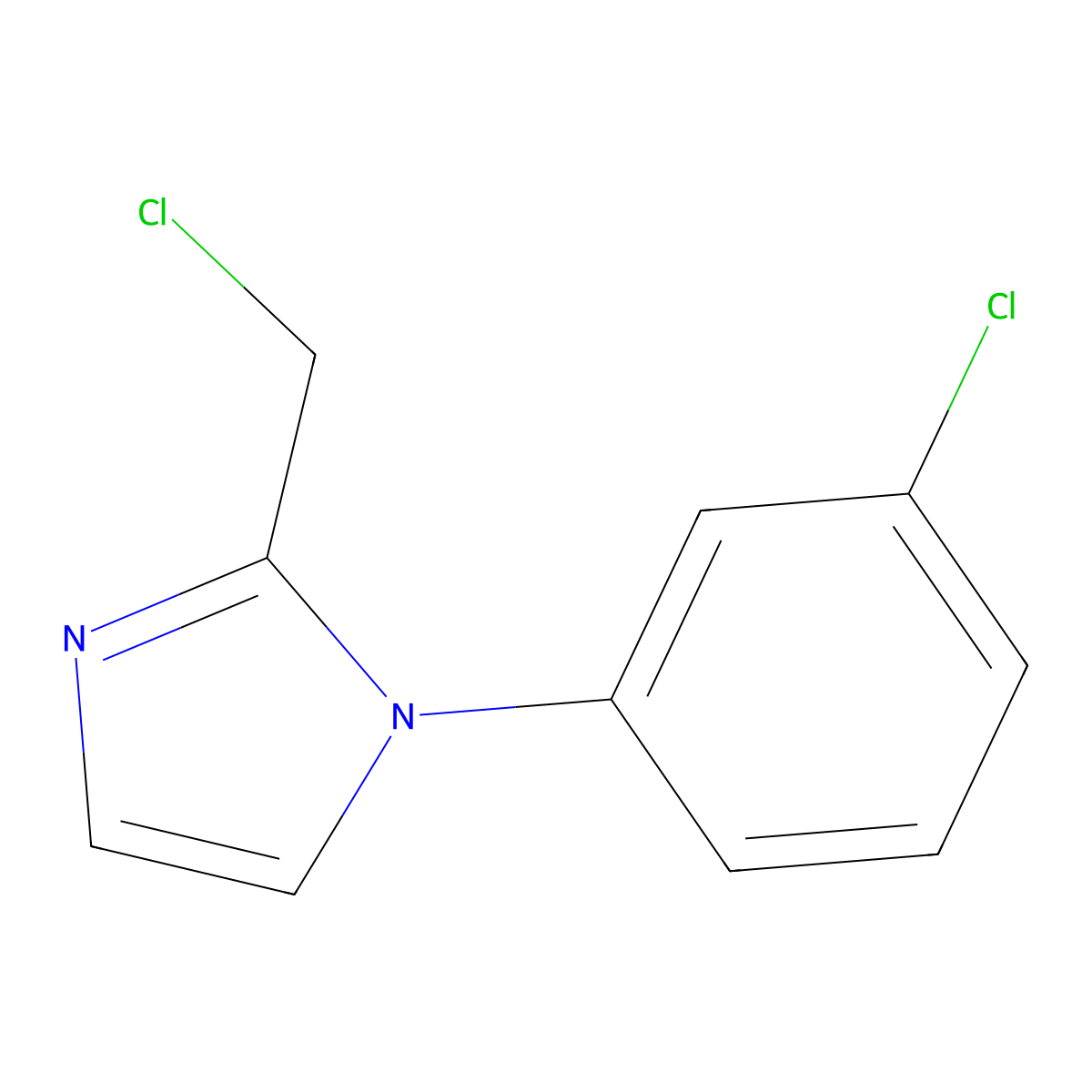 2-(chloromethyl)-1-(3-chlorophenyl)-1H-imidazole molecular structure, CAS 2551116-68-6