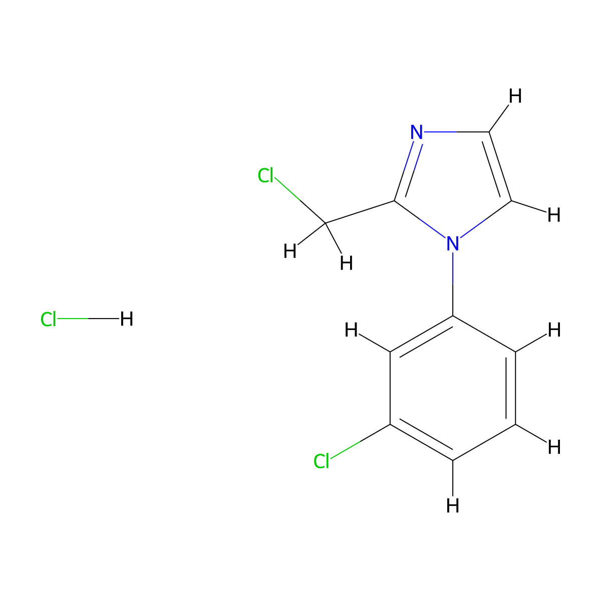 2-(Chloromethyl)-1-(3-chlorophenyl)imidazole;hydrochloride molecular structure, CAS 2551116-69-7