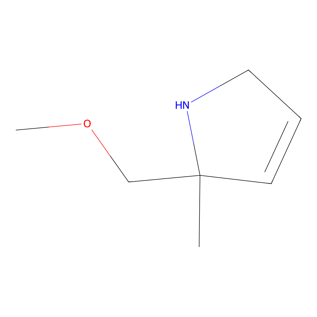 2-(methoxymethyl)-2-methyl-2,5-dihydro-1H-pyrrole molecular structure, CAS 2551116-72-2