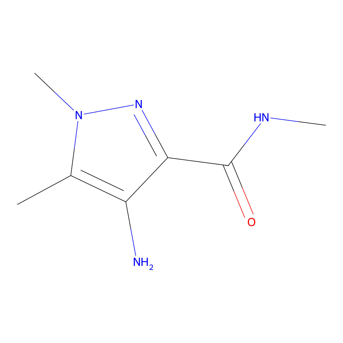 4-amino-N,1,5-trimethyl-1H-pyrazole-3-carboxamide molecular structure, CAS 2551116-87-9