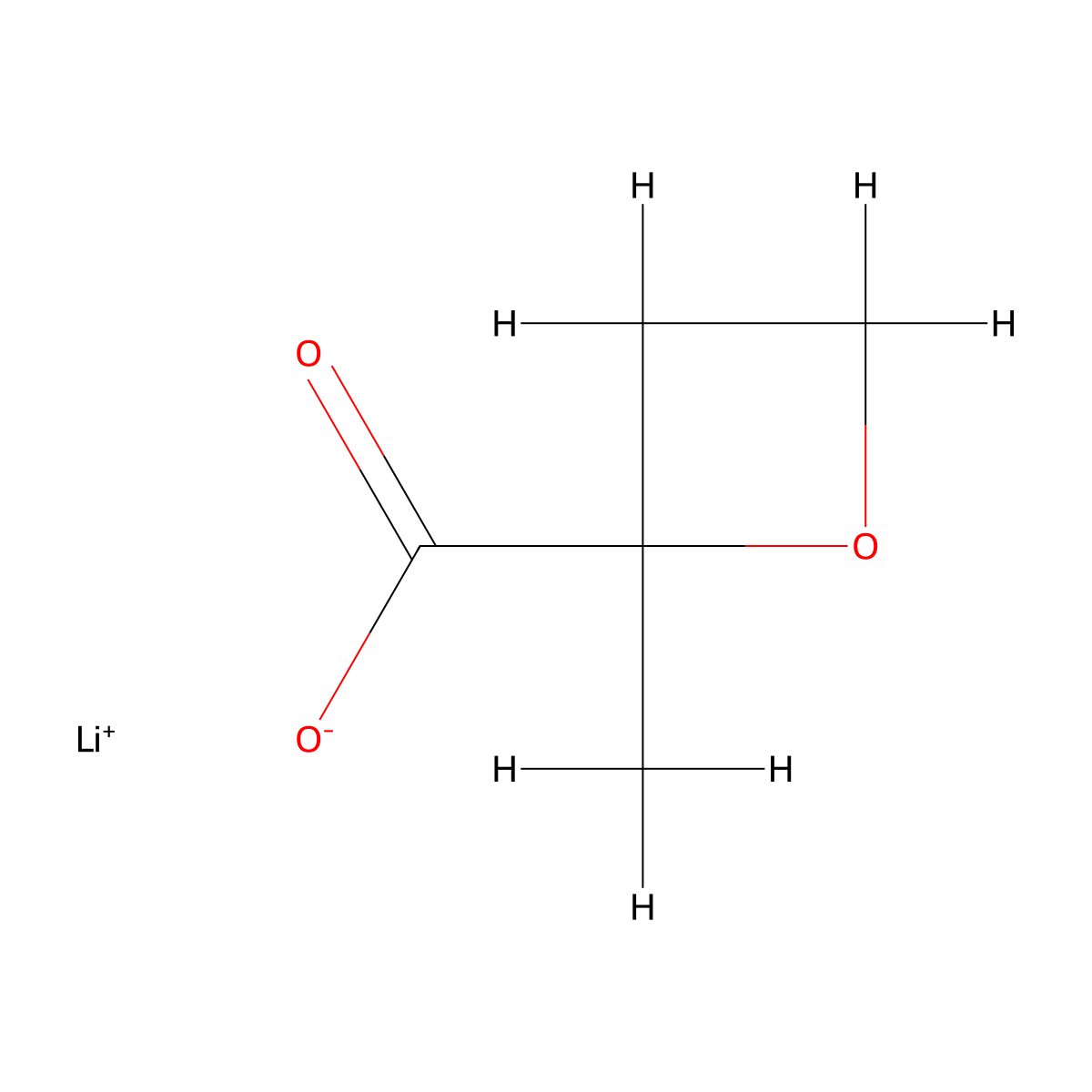 Lithium(1+) 2-methyloxetane-2-carboxylate molecular structure, CAS 2551116-93-7