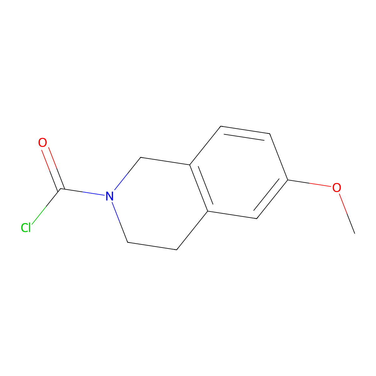 6-Methoxy-1,2,3,4-tetrahydroisoquinoline-2-carbonyl chloride molecular structure, CAS 2551116-95-9