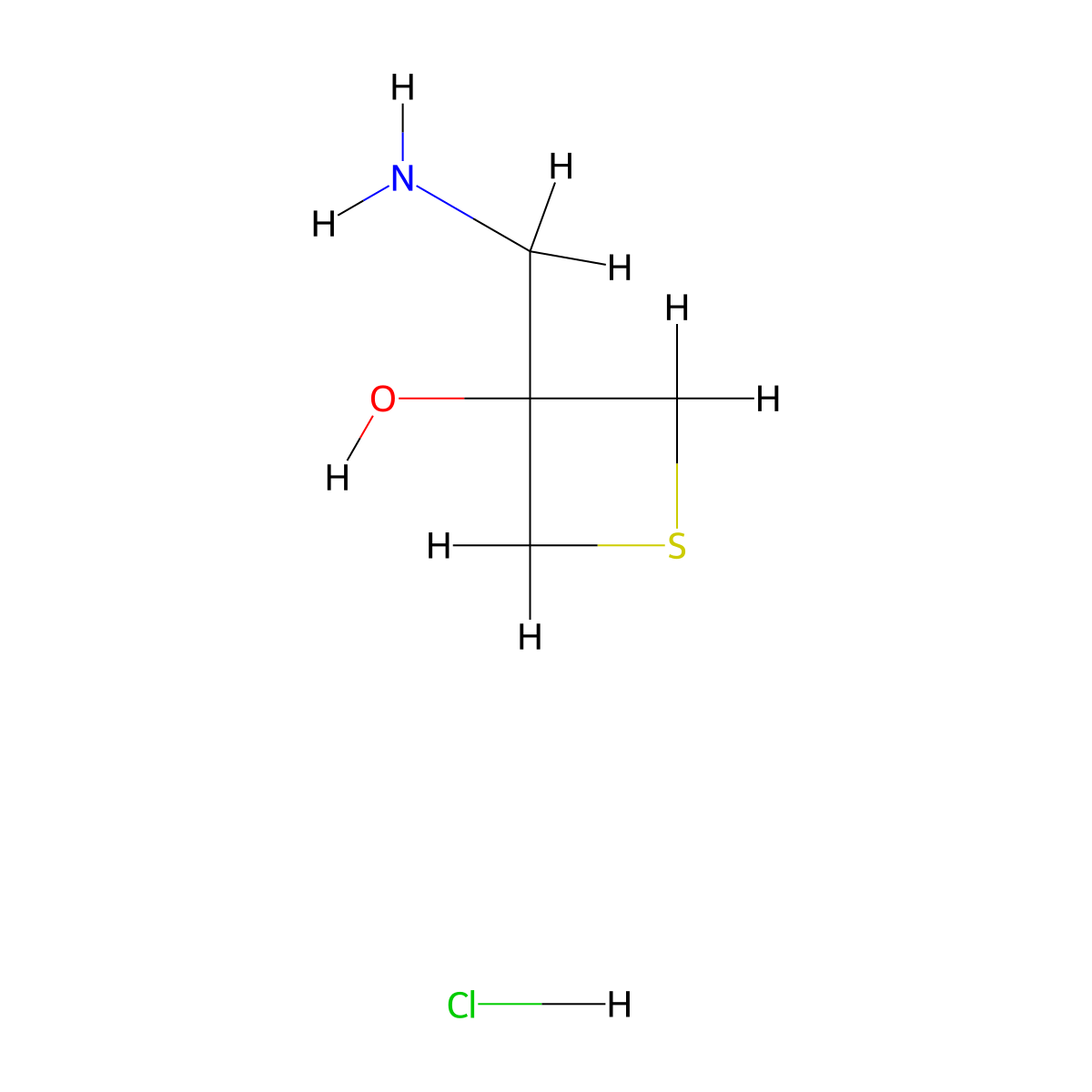 3-(Aminomethyl)thietan-3-ol hydrochloride molecular structure, CAS 2551116-98-2