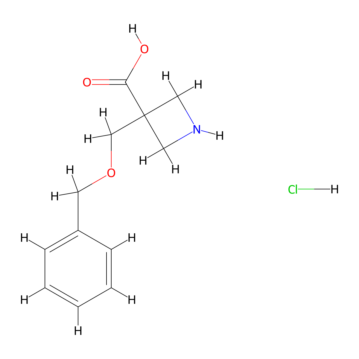3-[(Benzyloxy)methyl]azetidine-3-carboxylic acid hydrochloride molecular structure, CAS 2551117-00-9