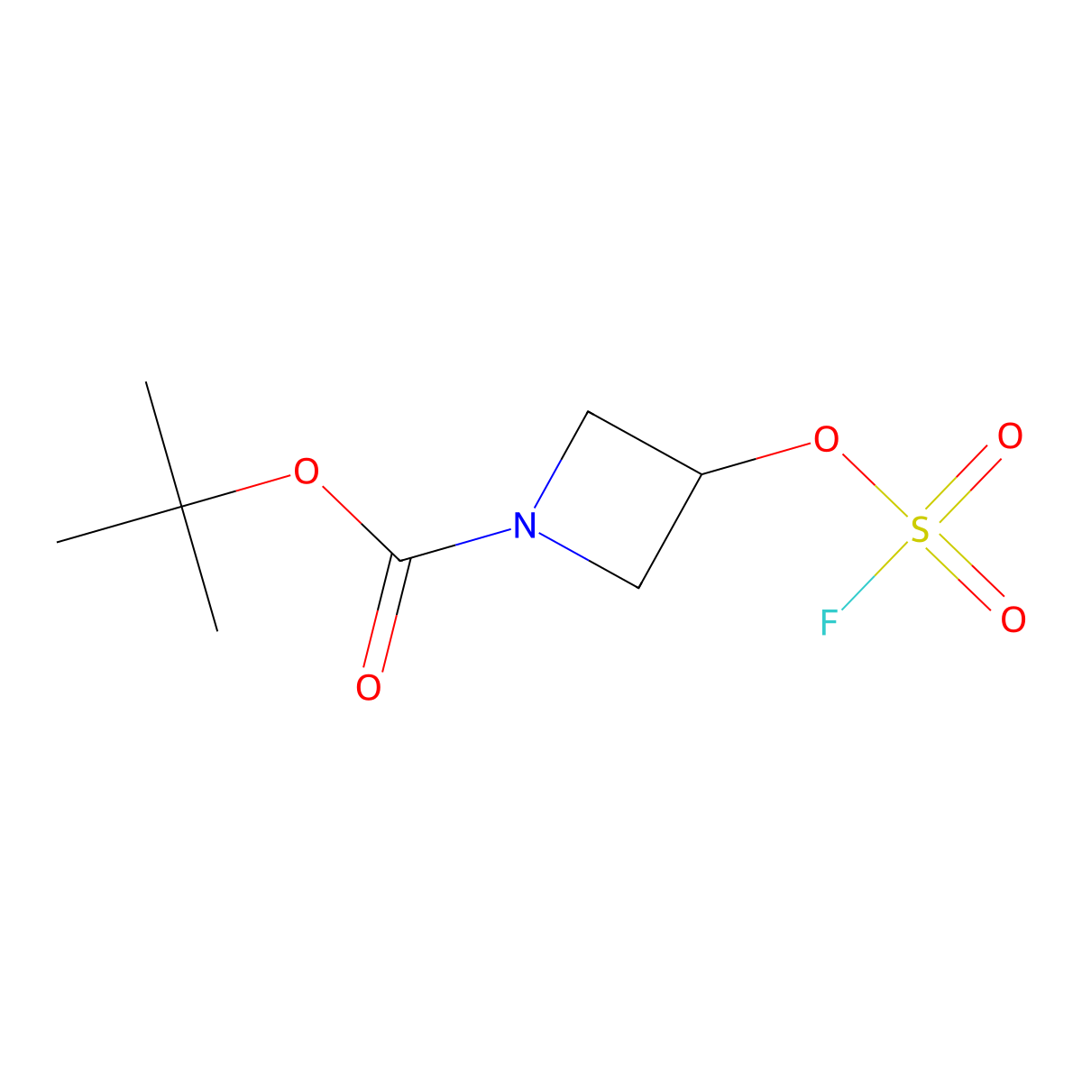 Tert-butyl 3-[(fluorosulfonyl)oxy]azetidine-1-carboxylate molecular structure, CAS 2551117-05-4