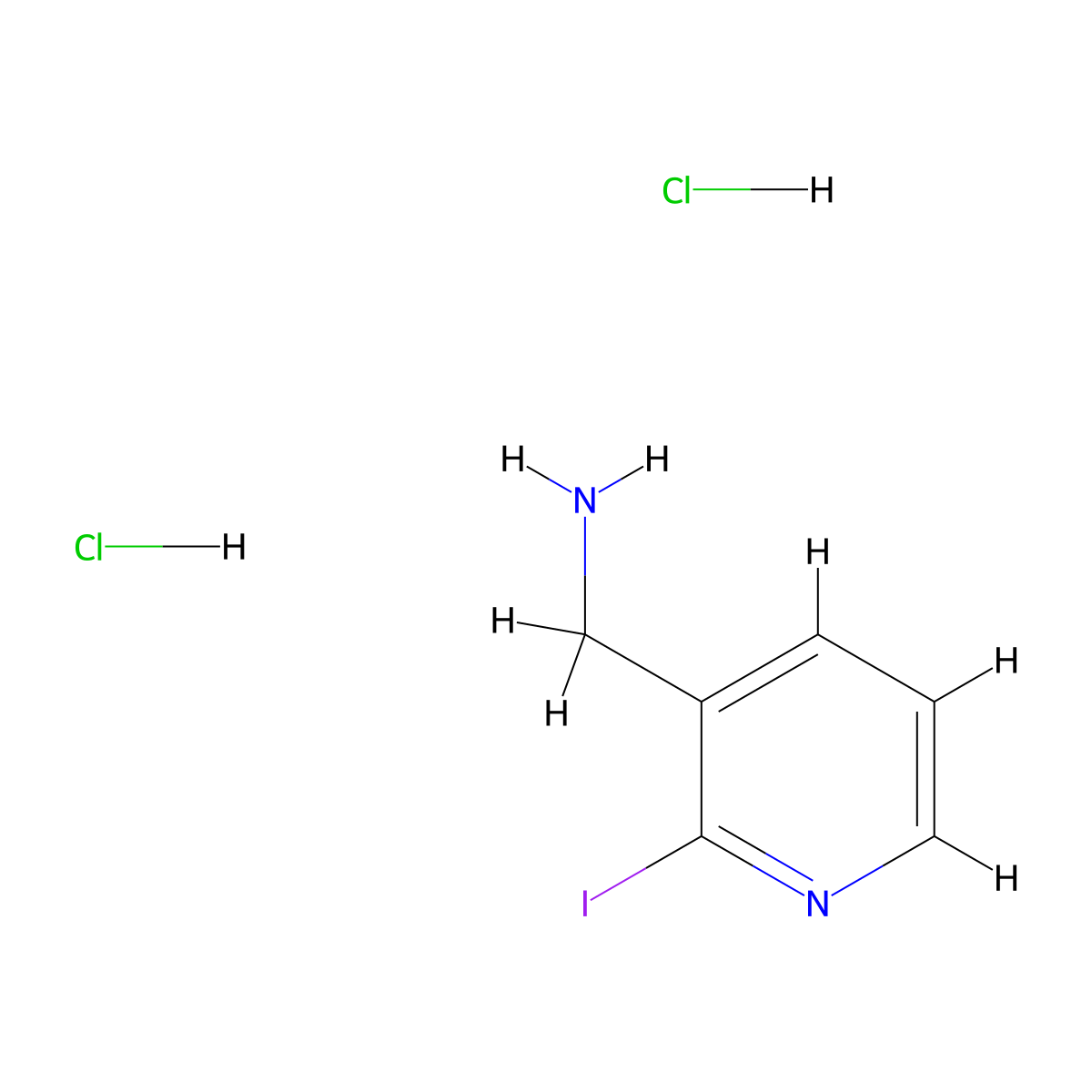 1-(2-Iodopyridin-3-yl)methanamine dihydrochloride molecular structure, CAS 2551117-06-5