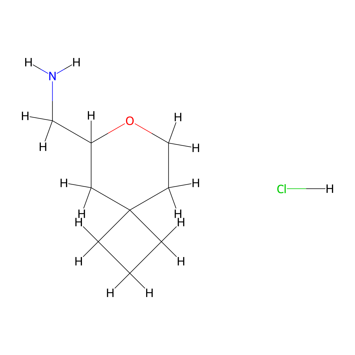 1-(7-Oxaspiro(3.5)nonan-6-yl)methanamine hydrochloride molecular structure, CAS 2551117-15-6