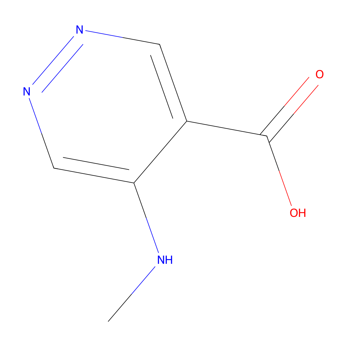 5-(Methylamino)pyridazine-4-carboxylic acid molecular structure, CAS 2551117-22-5