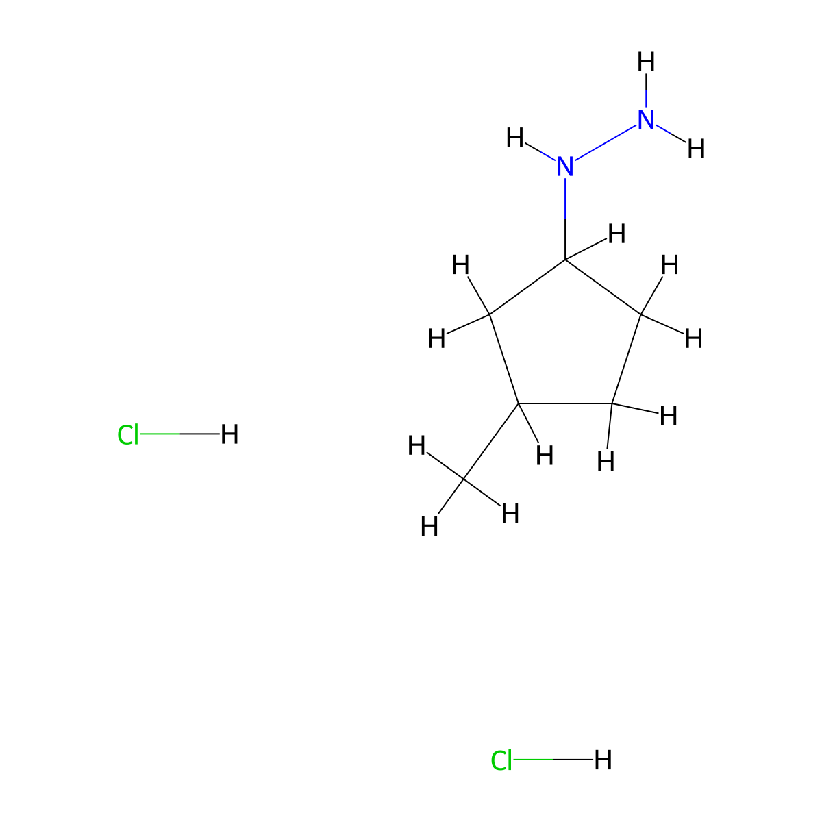 (3-Methylcyclopentyl)hydrazine dihydrochloride molecular structure, CAS 2551117-25-8