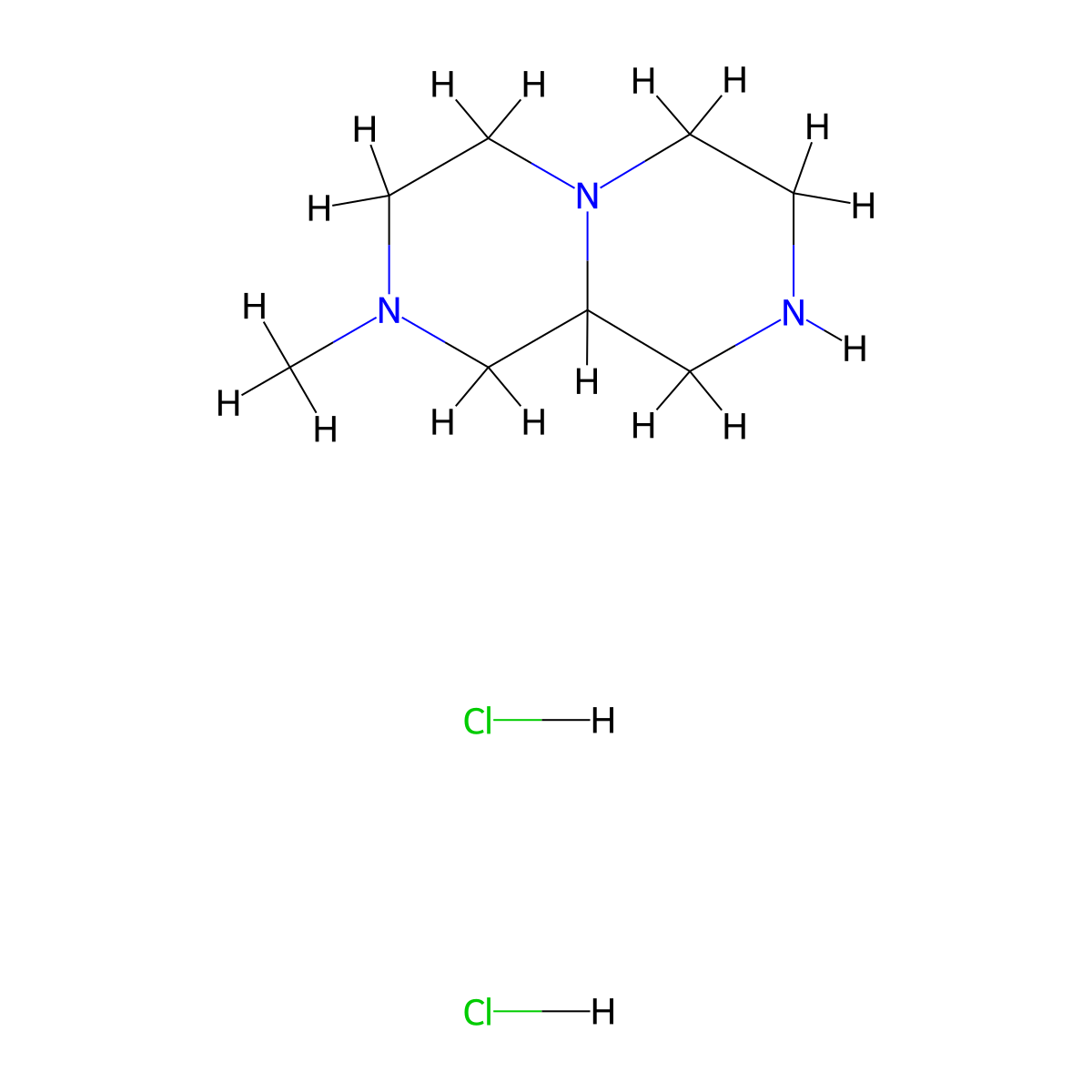 2-methyl-octahydro-1H-[1,4]diazino[1,2-a]pyrazine dihydrochloride molecular structure, CAS 2551117-31-6