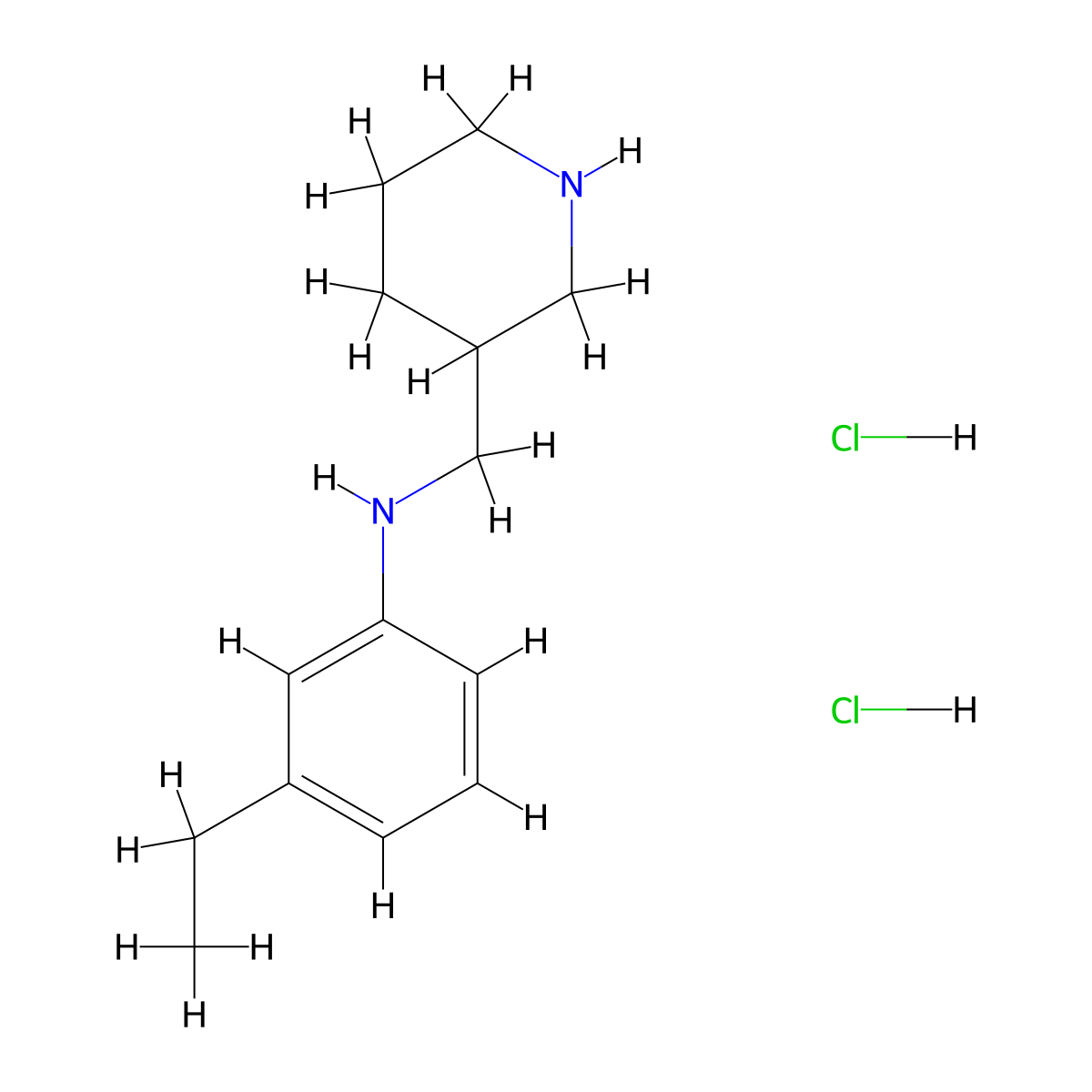 3-ethyl-N-[(piperidin-3-yl)methyl]aniline dihydrochloride molecular structure, CAS 2551117-35-0