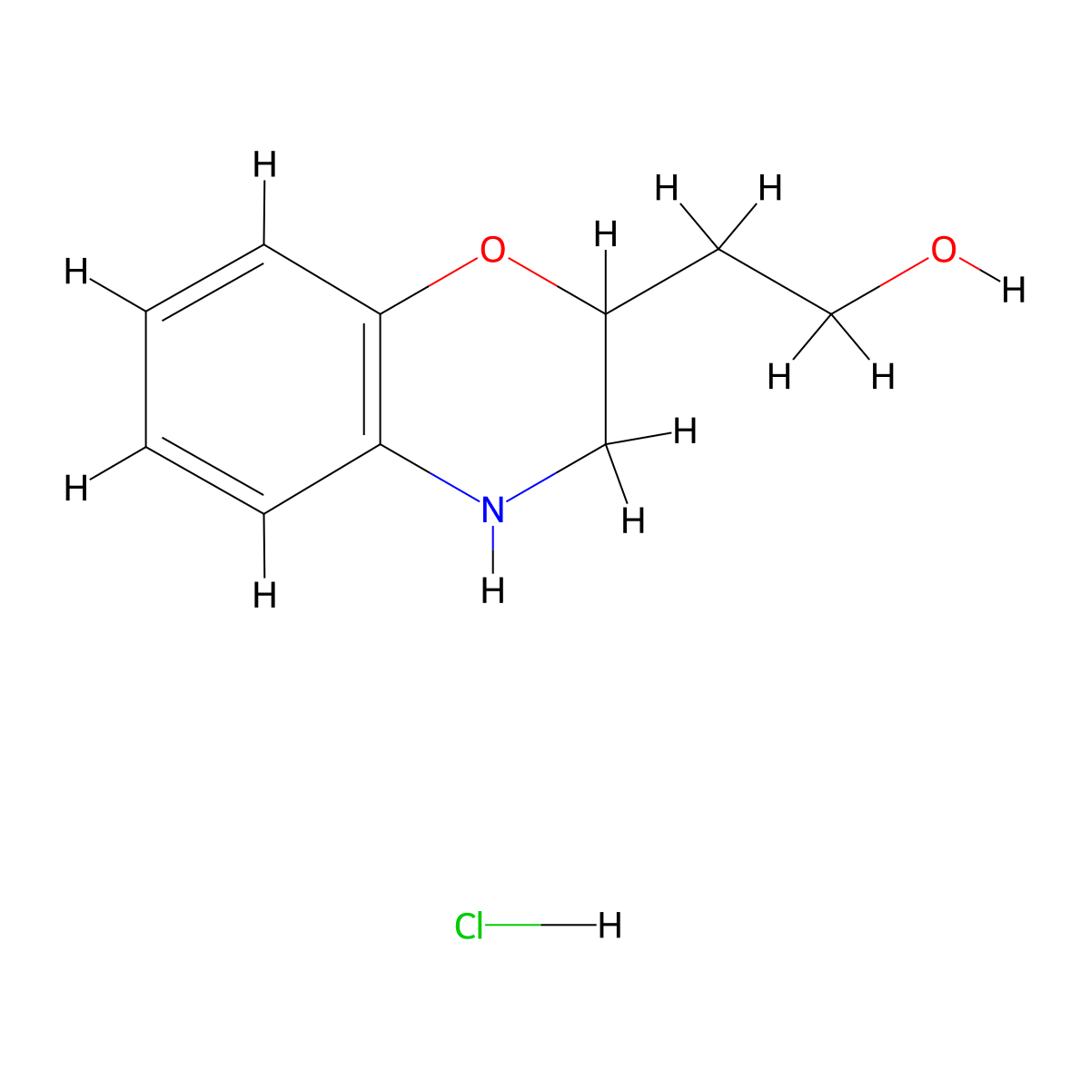 2-(3,4-Dihydro-2H-1,4-benzoxazin-2-yl)ethanol;hydrochloride molecular structure, CAS 2551117-39-4
