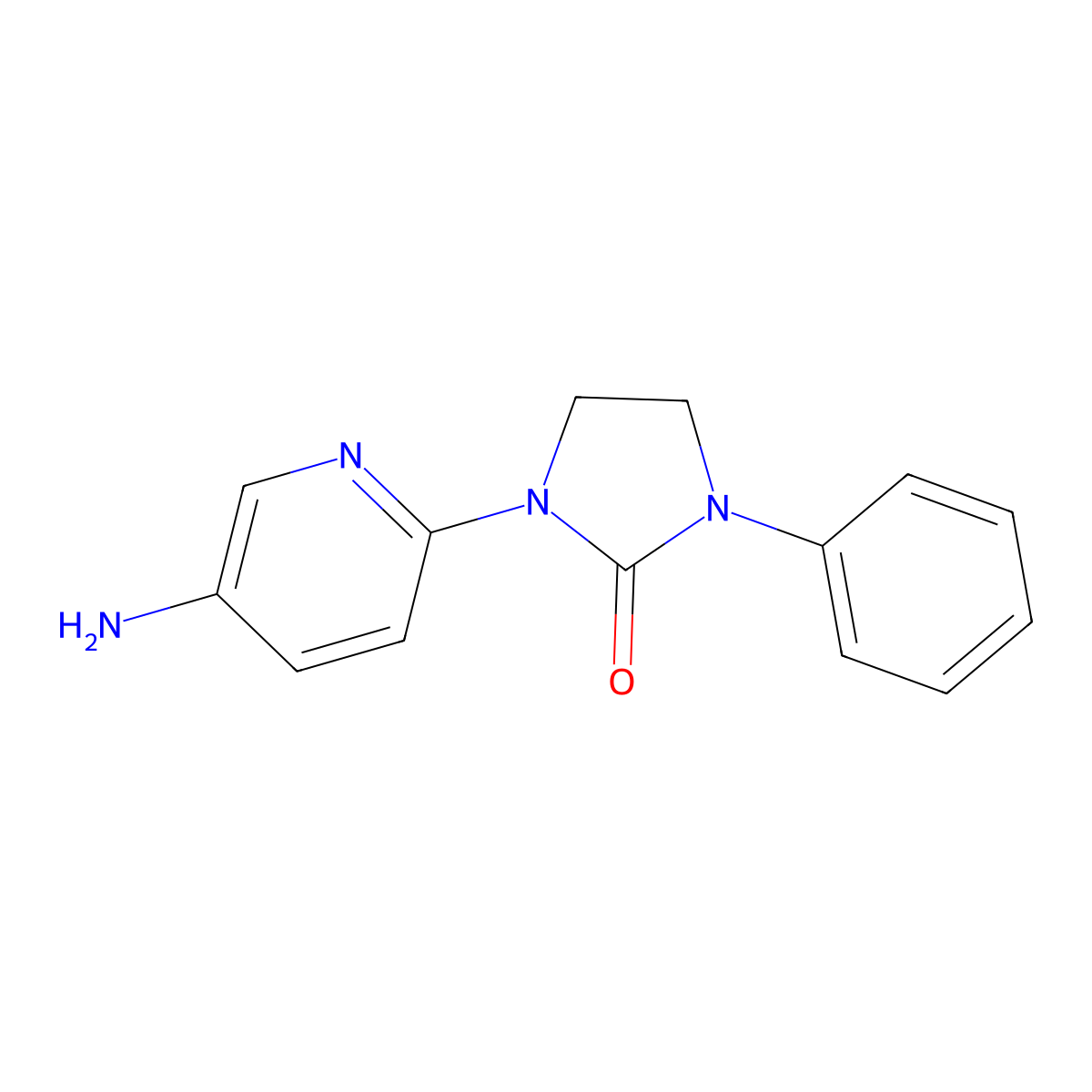 1-(5-Aminopyridin-2-yl)-3-phenylimidazolidin-2-one molecular structure, CAS 2551117-44-1