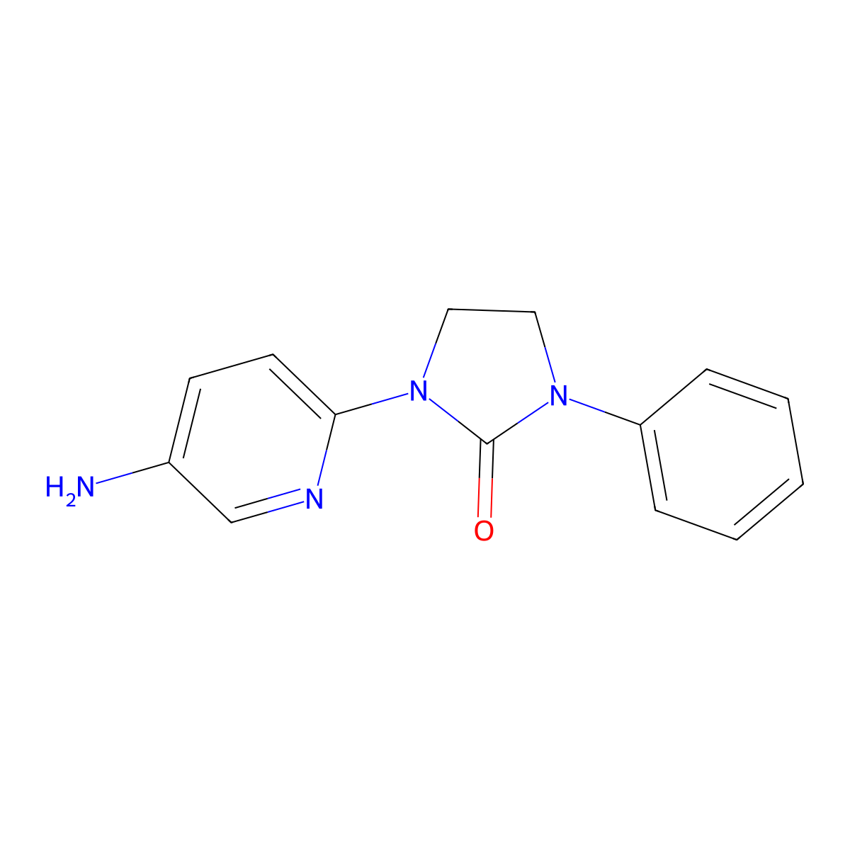 1-(5-Aminopyridin-2-yl)-3-phenylimidazolidin-2-one molecular structure, CAS 2551117-44-1