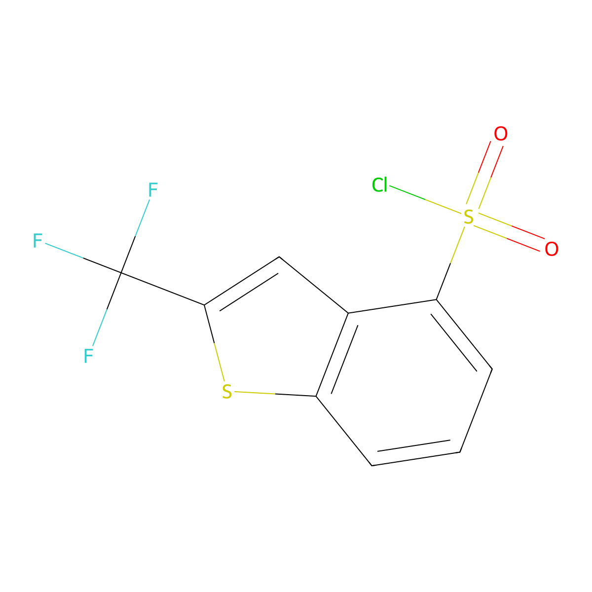 2-(Trifluoromethyl)-1-benzothiophene-4-sulfonyl chloride molecular structure, CAS 2551117-47-4