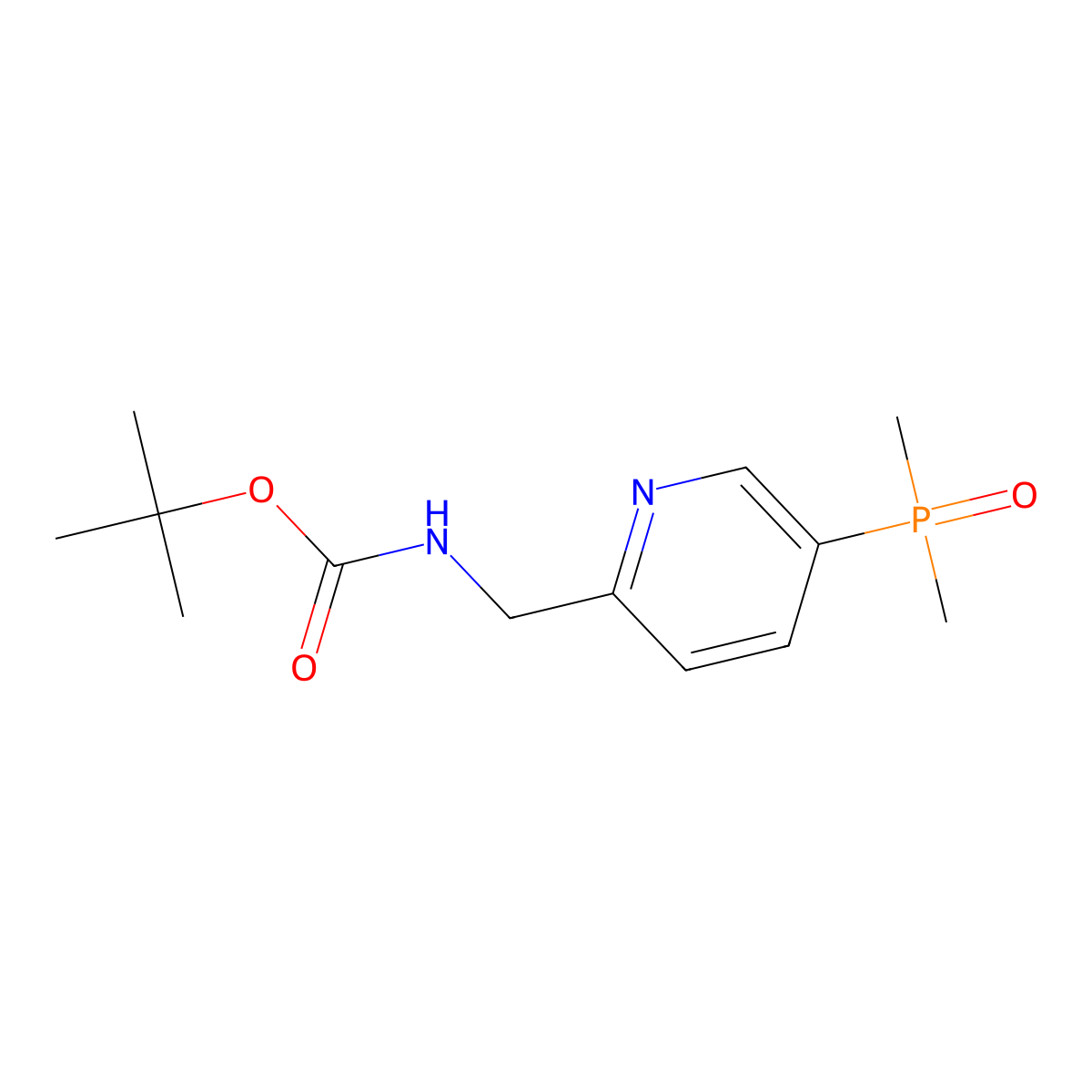 tert-butyl N-{[5-(dimethylphosphoryl)pyridin-2-yl]methyl}carbamate molecular structure, CAS 2551117-48-5