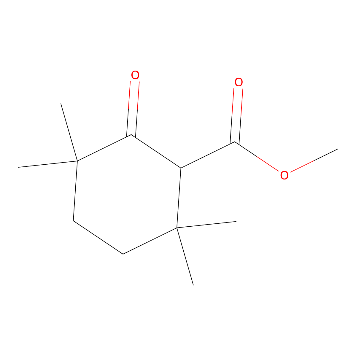 Methyl 2,2,5,5-tetramethyl-6-oxocyclohexane-1-carboxylate molecular structure, CAS 2551117-50-9