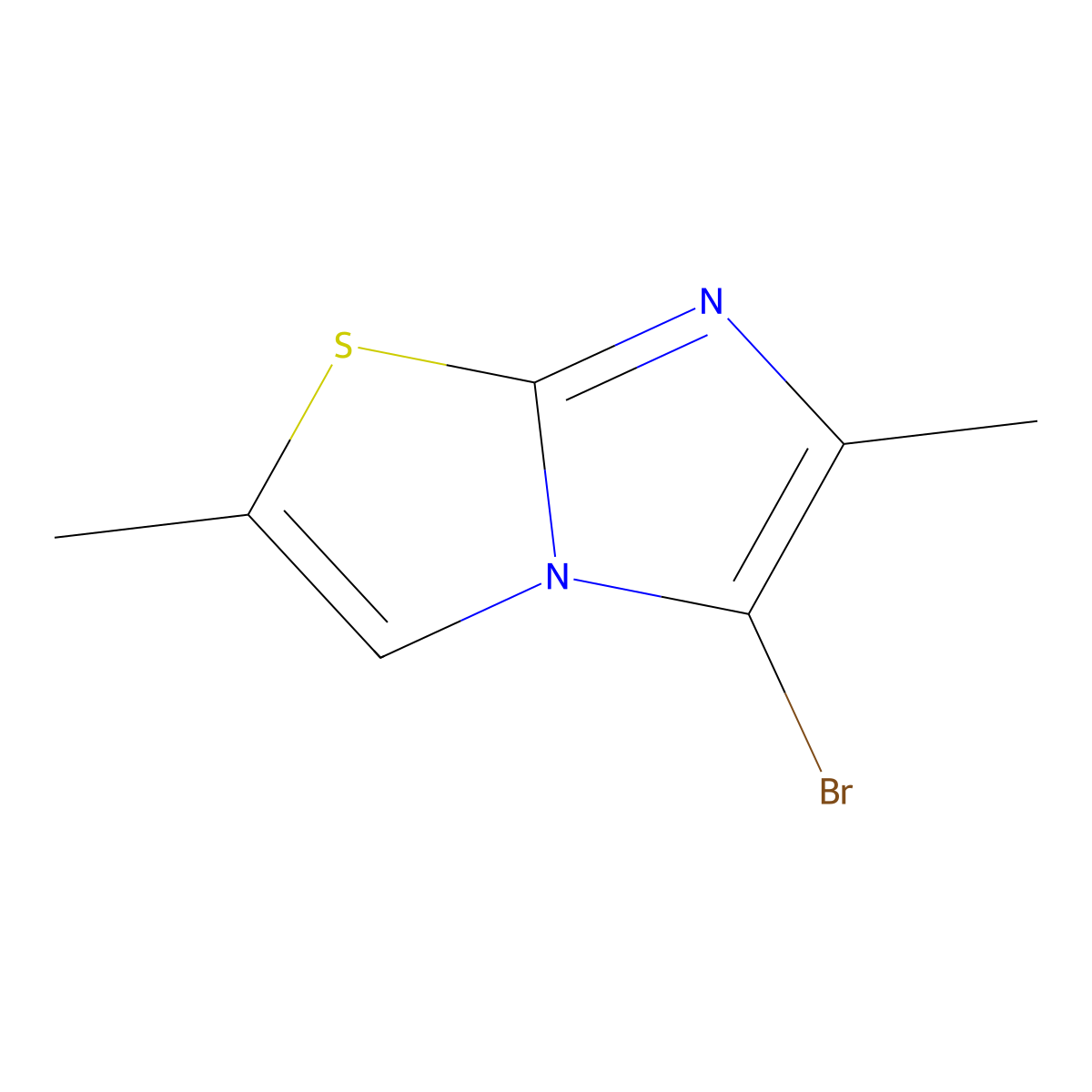 5-Bromo-2,6-dimethylimidazo[2,1-b][1,3]thiazole molecular structure, CAS 2551117-59-8