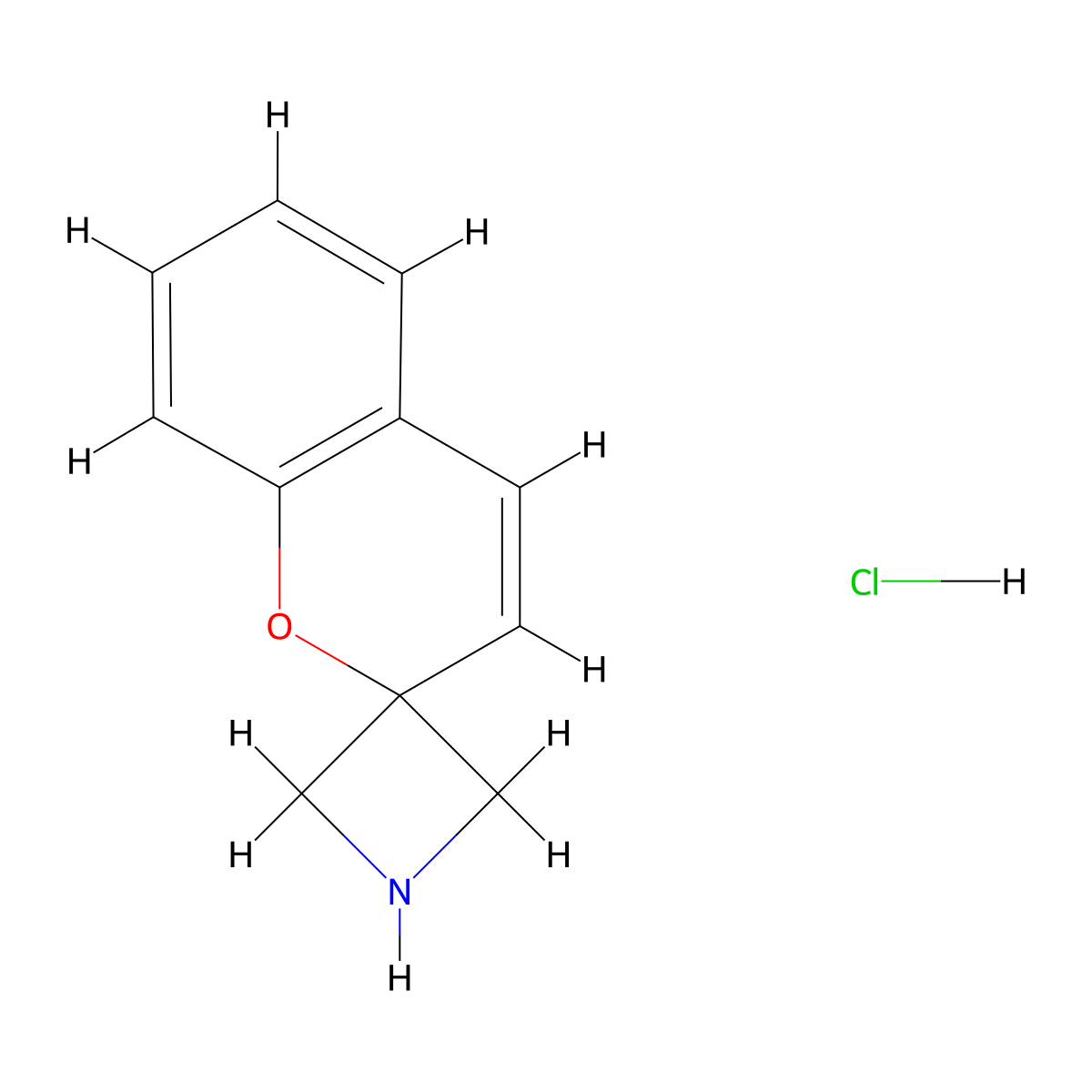 Spiro[azetidine-3,2'-chromene] hydrochloride molecular structure, CAS 2551117-64-5
