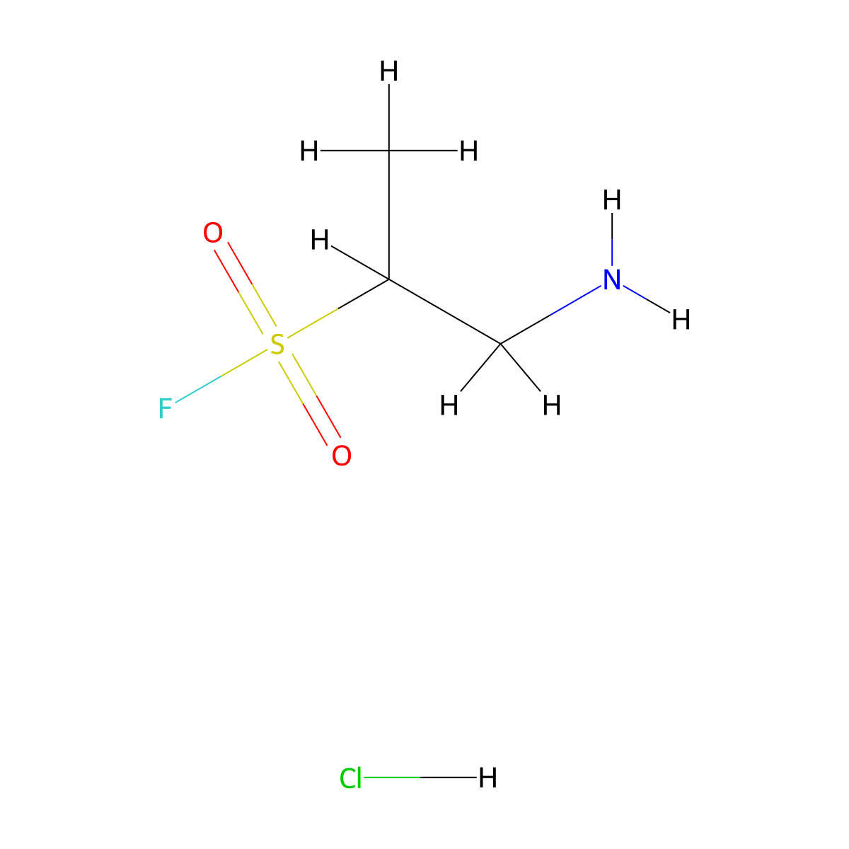 1-Aminopropane-2-sulfonyl fluoride hydrochloride molecular structure, CAS 2551117-65-6