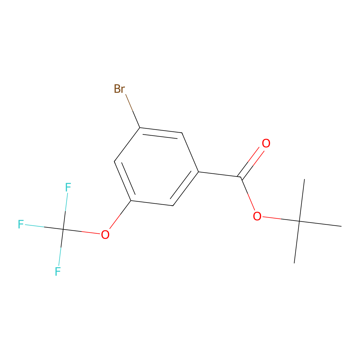 tert-Butyl 3-bromo-5-(trifluoromethoxy)benzoate molecular structure, CAS 2551117-66-7