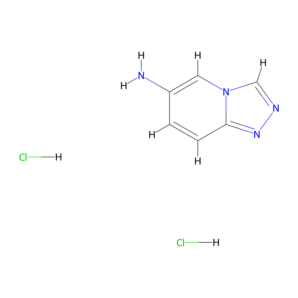 [1,2,4]Triazolo[4,3-a]pyridin-6-amine dihydrochloride molecular structure, CAS 2551117-75-8