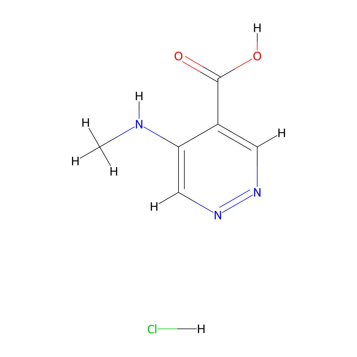 5-(Methylamino)pyridazine-4-carboxylic acid hydrochloride molecular structure, CAS 2551117-79-2