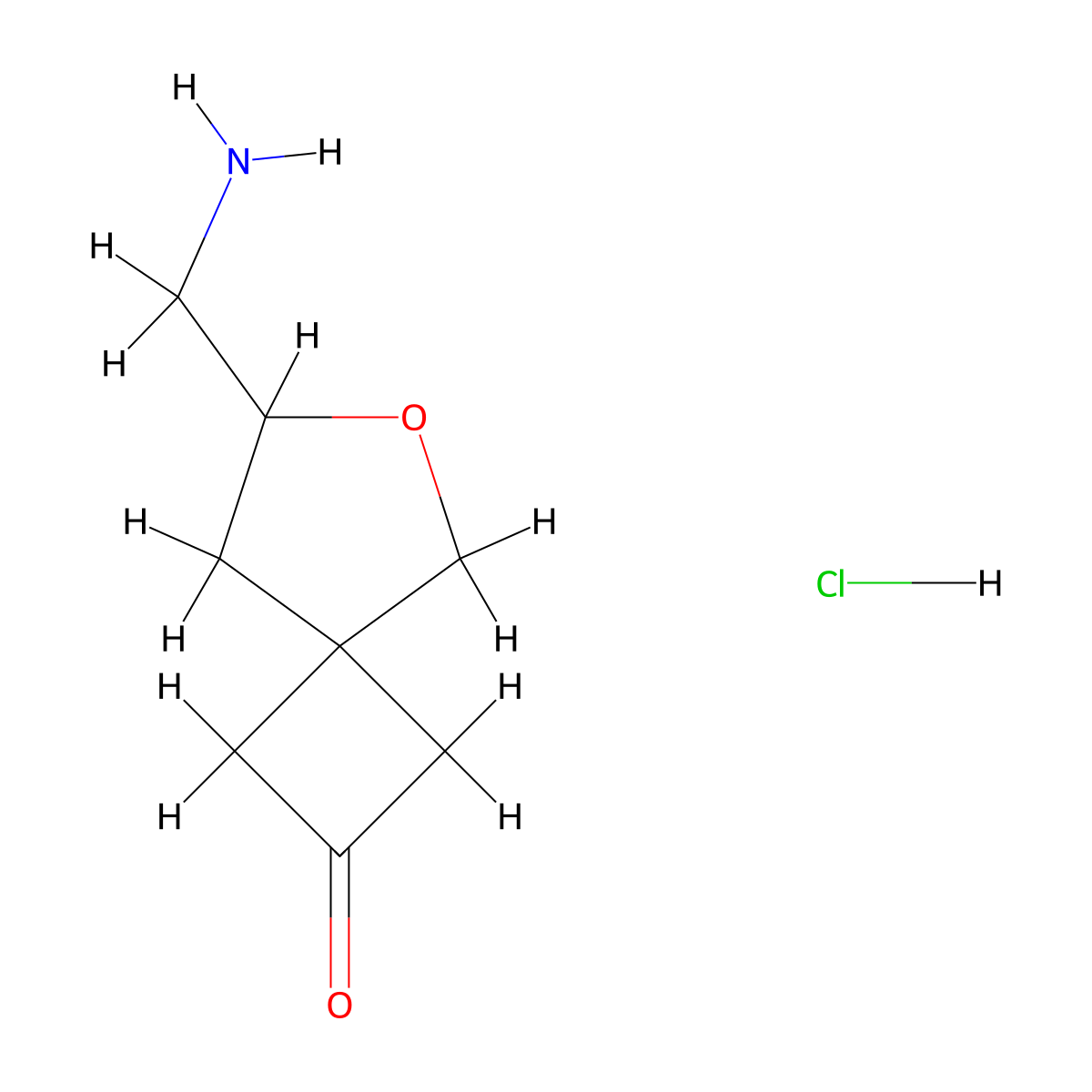 7-(Aminomethyl)-6-oxaspiro[3.4]octan-2-one hydrochloride molecular structure, CAS 2551117-87-2