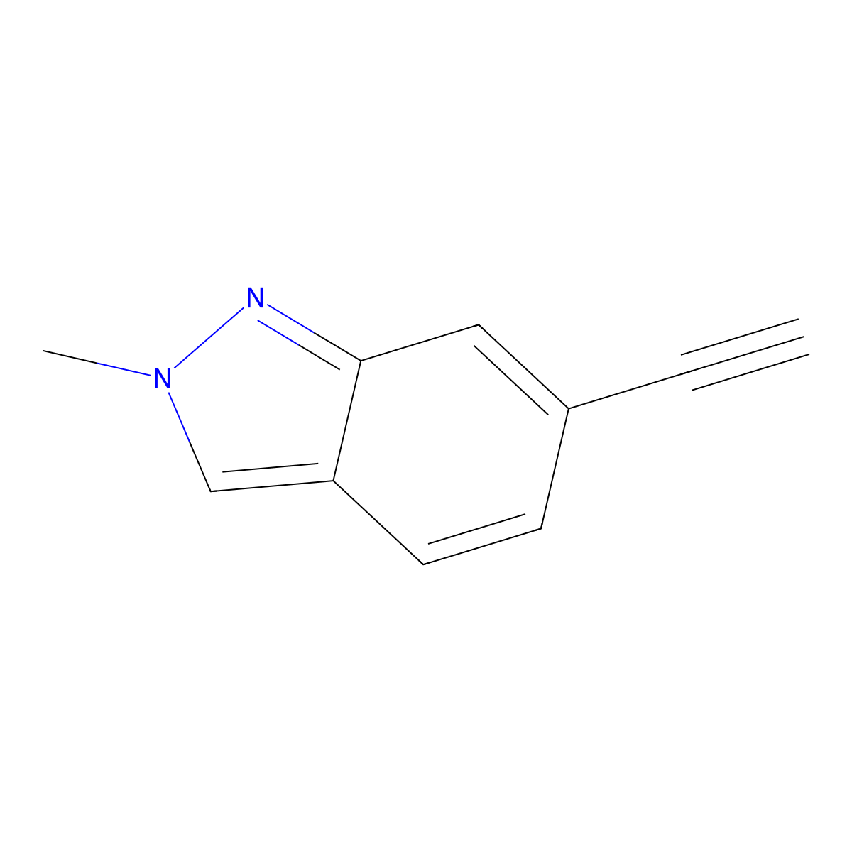 6-ethynyl-2-methyl-2H-indazole molecular structure, CAS 2551117-88-3