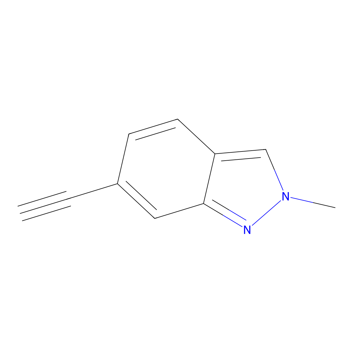 6-ethynyl-2-methyl-2H-indazole molecular structure, CAS 2551117-88-3