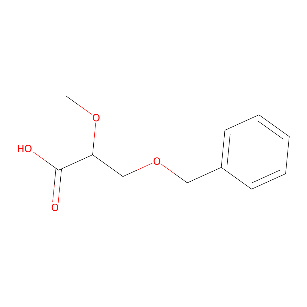 2-Methoxy-3-phenylmethoxypropanoic acid molecular structure, CAS 2551117-95-2