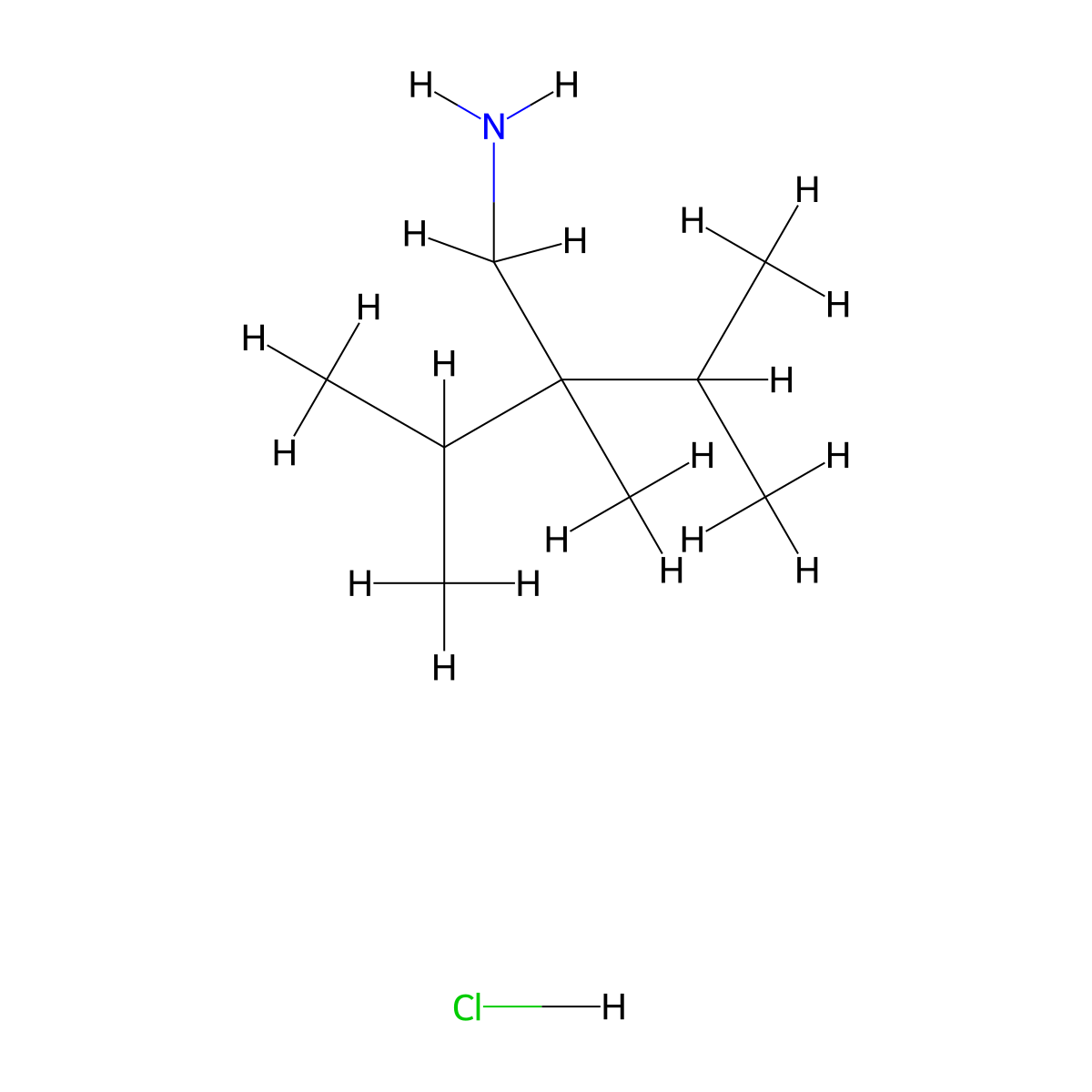 3-(Aminomethyl)-2,3,4-trimethylpentanehydrochloride molecular structure, CAS 2551117-96-3