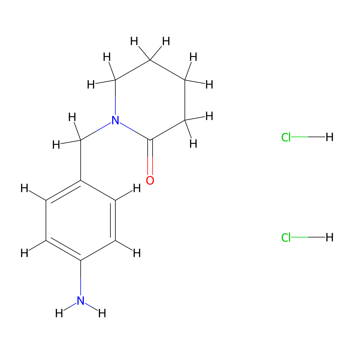 1-[(4-Aminophenyl)methyl]piperidin-2-onedihydrochloride molecular structure, CAS 2551117-98-5