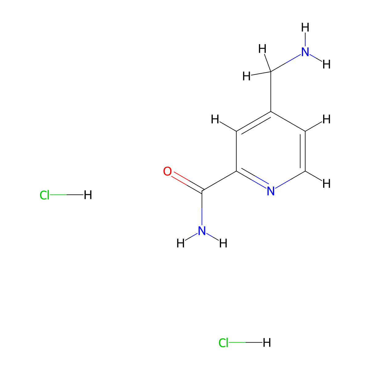 4-(Aminomethyl)pyridine-2-carboxamidedihydrochloride molecular structure, CAS 2551118-07-9