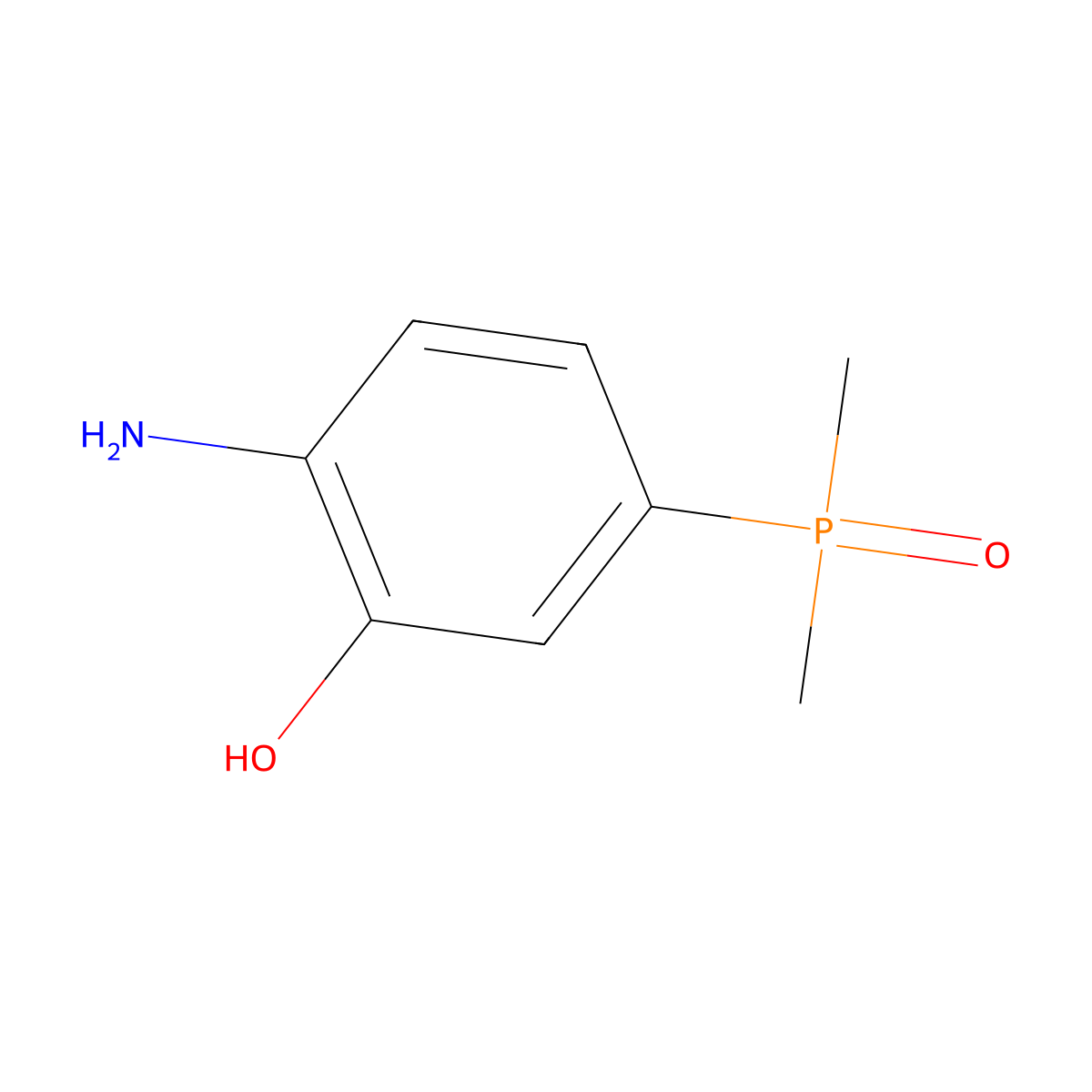 2-Amino-5-(dimethylphosphoryl)phenol molecular structure, CAS 2551118-27-3