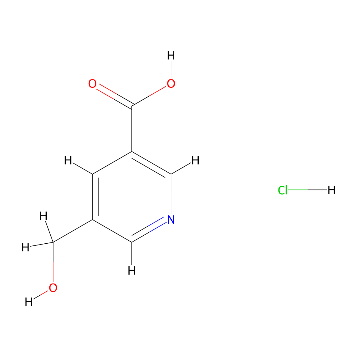 5-(Hydroxymethyl)pyridine-3-carboxylic acid hydrochloride molecular structure, CAS 2551118-34-2