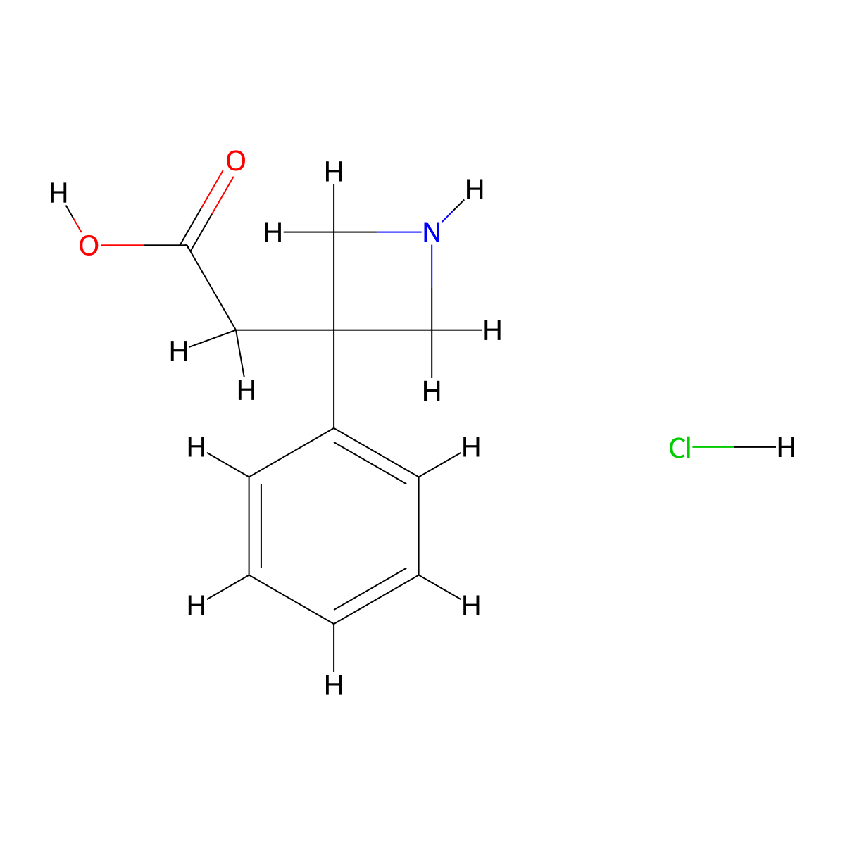 2-(3-Phenylazetidin-3-yl)acetic acid hydrochloride molecular structure, CAS 2551118-48-8